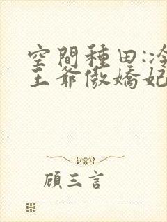 空间种田:冷酷王爷傲娇妃