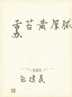 舌苔黄厚腻如何办