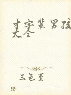 才字辈男孩取名大全