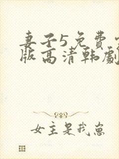 妻子5免费完整版高清韩剧在线播放封面