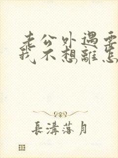 老公外遇要离婚我不想离怎么办