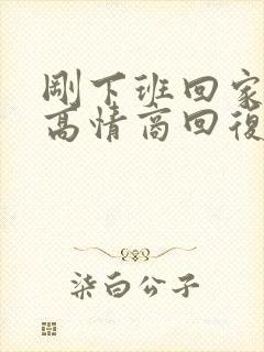 刚下班回家怎么高情商回复