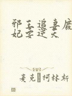 邪王追妻废材狂妃要逆天封面