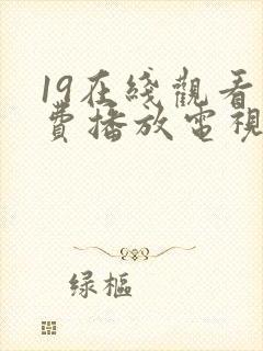 19在线观看免费播放电视剧大全封面