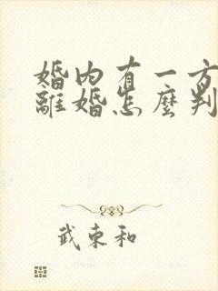 婚内有一方出轨离婚怎么判