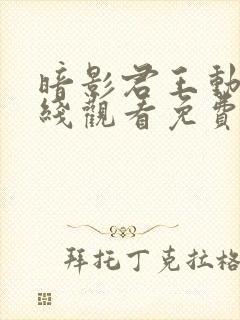 暗影君王动漫在线观看免费