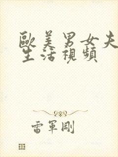 欧美男女夫妻性生活视频