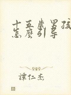 十五岁男孩叛逆怎么引导封面