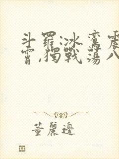 斗罗:冰鸾震九霄,独战荡八荒