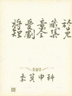 将爱意藏于身后短剧全集免费观看封面