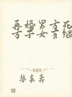 再婚男方死亡女方子女有继承权吗封面