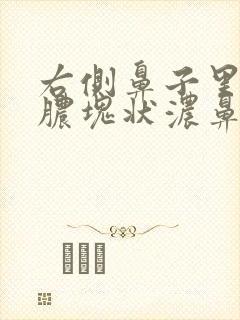 右侧鼻子里有黄脓块状浓鼻涕