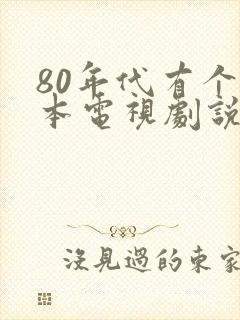 80年代有个日本电视剧说北海道的封面
