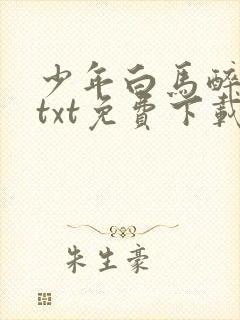 少年白马醉春风txt免费下载