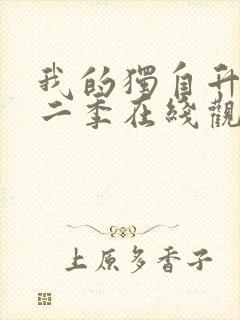 我的独自升级第二季在线观看封面