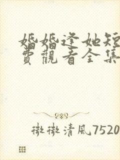 婚婚逢她短剧免费观看全集高清版