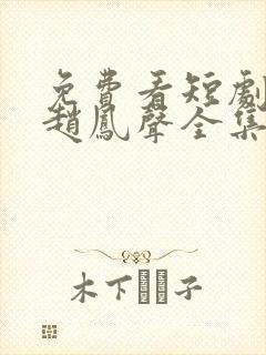 免费看短剧老街赵凤声全集