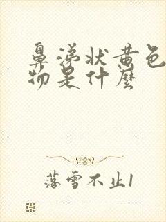 鼻涕状黄色分泌物是什么