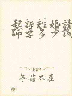 起诉离婚请个律师要多少钱封面