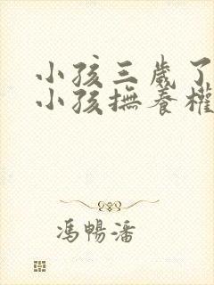 小孩三岁了离婚小孩抚养权归谁