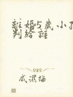 离婚5岁小孩会判给谁