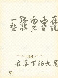 一路向西在线完整版免费观看