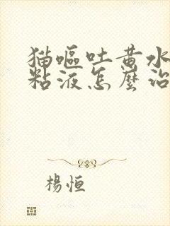 猫呕吐黄水泡沫粘液怎么治疗