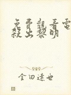 免费观看电视剧杀出黎明