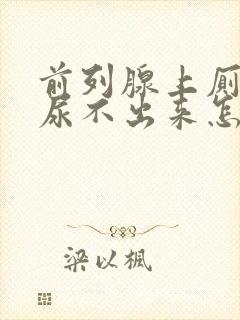 前列腺上厕所时尿不出来怎么办