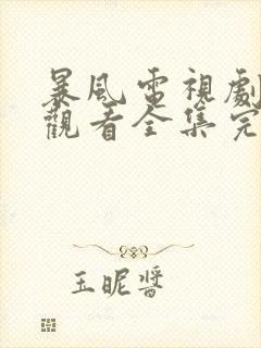 暴风电视剧免费观看全集完整版封面