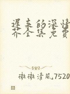 迟来的深情如草芥全集免费