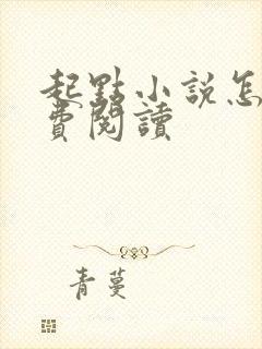 起点小说怎么免费阅读封面