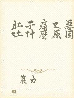 肚子痛又恶心想吐什么原因