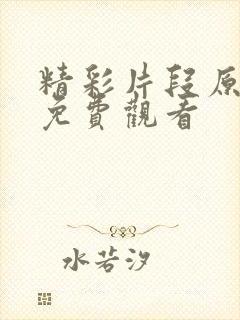 精彩片段原声版免费观看