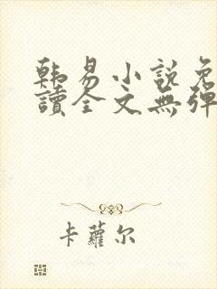 韩易小说免费阅读全文无弹窗