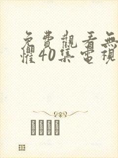 免费观看无所畏惧40集电视剧完整版