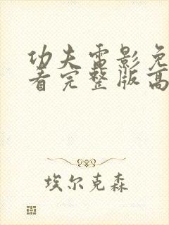 功夫电影免费观看完整版高清国语