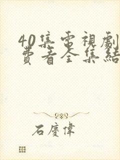 40集电视剧免费看全集结局封面