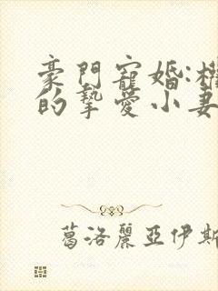 豪门宠婚:权爷的挚爱小妻