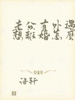 老公有外遇我不想离婚怎么办