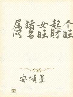 属猪女起个什么网名旺财旺运