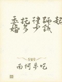 委托律师起诉离婚多少钱封面