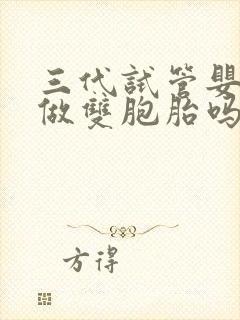 三代试管婴儿能做双胞胎吗