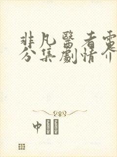 非凡医者电视剧分集剧情介绍封面