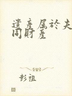 遗产属于夫妻共同财产