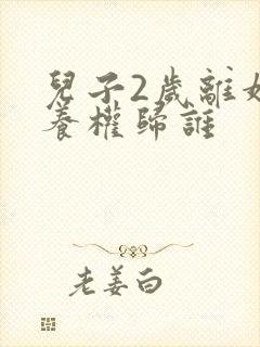 儿子2岁离婚抚养权归谁