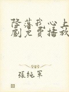 降落我心上电视剧免费播放