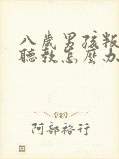 八岁男孩叛逆不听教怎么办封面