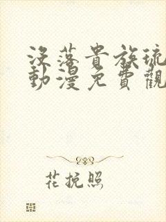 没落贵族琉璃川动漫免费观看高清