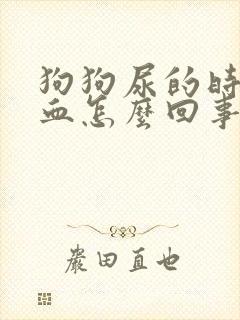 狗狗尿的时候带血怎么回事